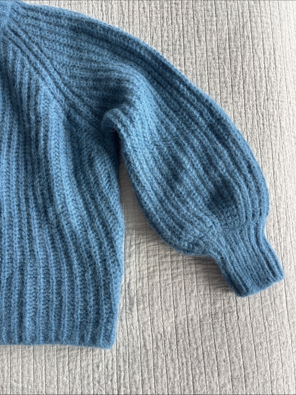NWT Sézane Emile Cardigan in Summer Blue Size S - Picture 6 of 7